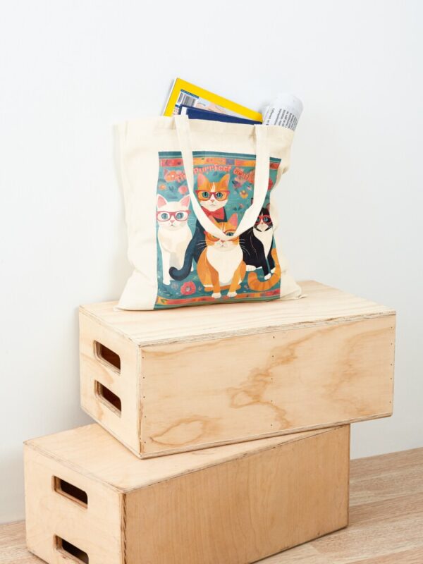 Purrfect Gentleman Tote Bag - Image 4