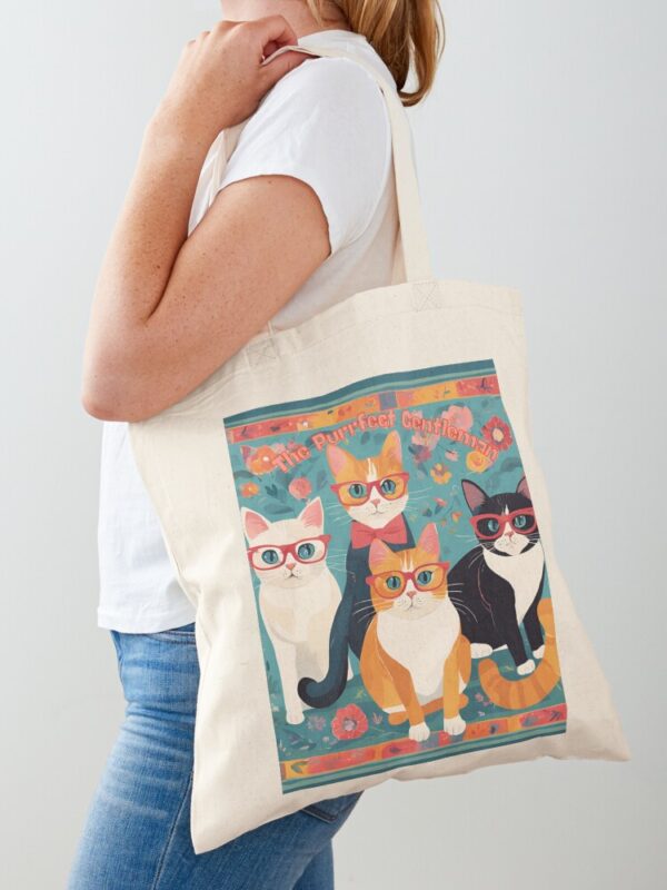 Purrfect Gentleman Tote Bag - Image 2