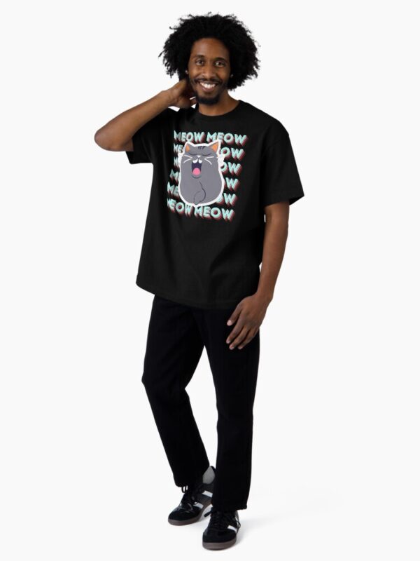 Singing Cat Oversized T-Shirt - Image 4