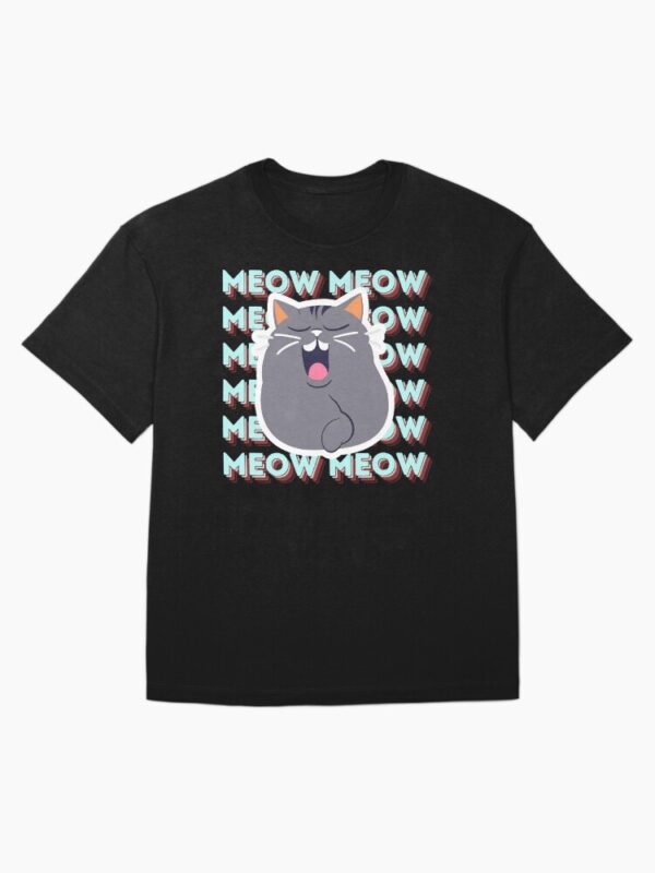 Singing Cat Oversized T-Shirt - Image 3